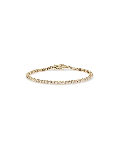 Bracelet de tennis en diamant TW cultivé en laboratoire 1,80 carat en or jaune 10 carats