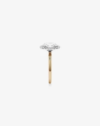 2.34 Carat TW Oval Cut Laboratory-Grown Diamond Halo Engagement Ring 14kt Yellow and White Gold