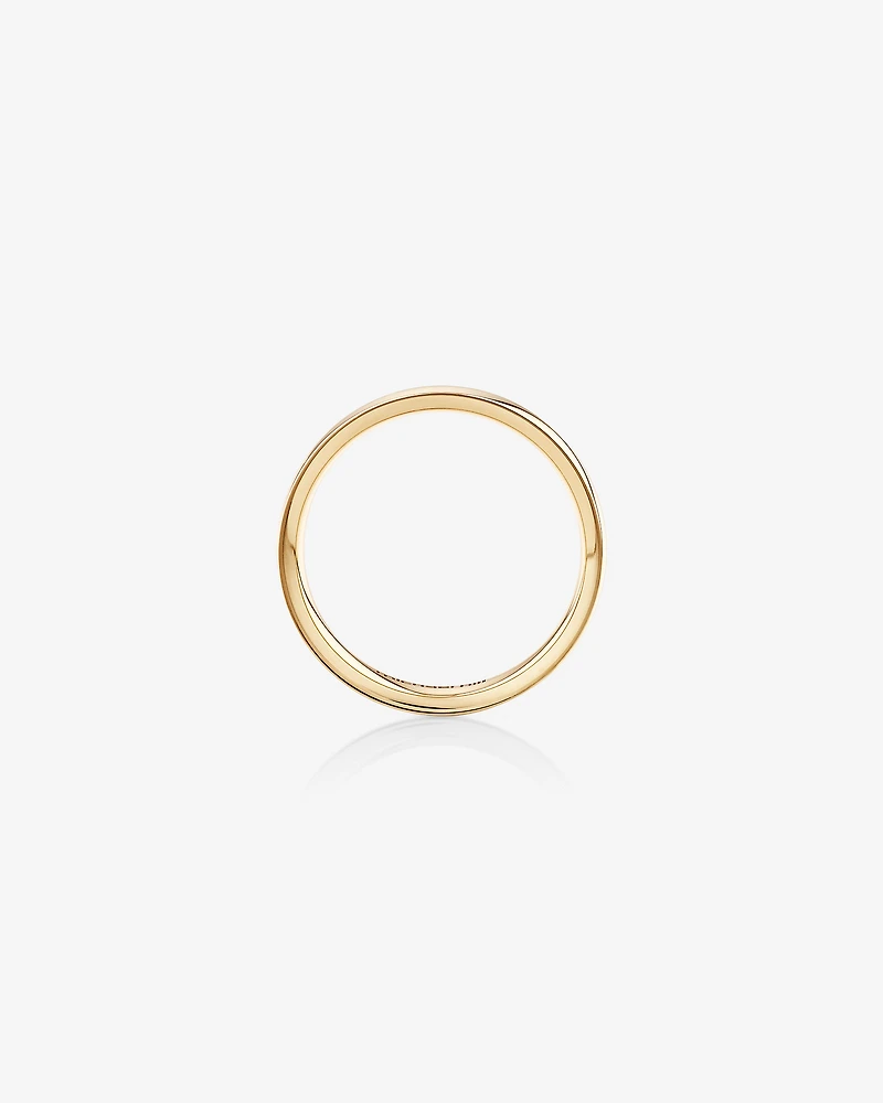 6mm Reverse Bevelled Wedding Band in 10kt Yellow Gold