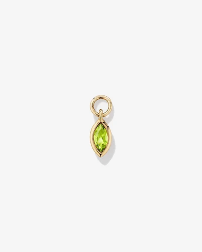 Peridot Single Earring Charm in 10kt Yellow Gold