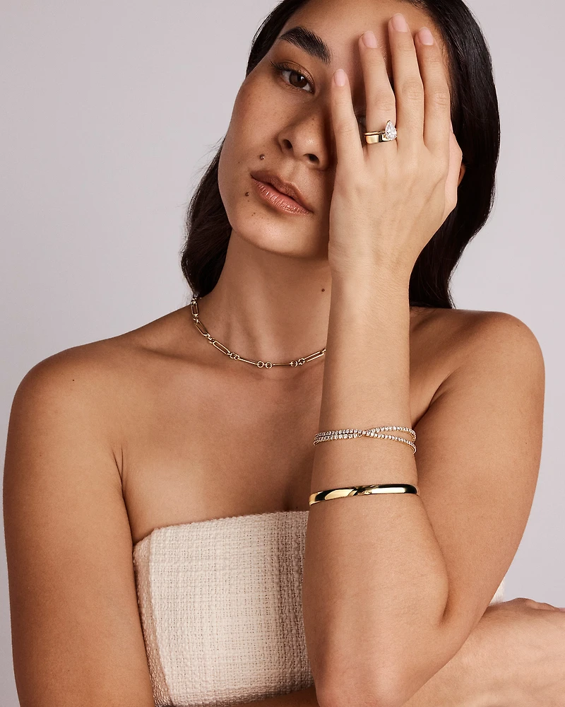 2.46 Carat TW Diamond Tennis Bracelet in 10kt Yellow Gold