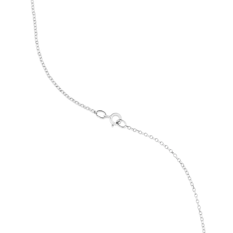 Q Initial Necklace with 0.10 Carat TW of Diamonds in 10kt White Gold