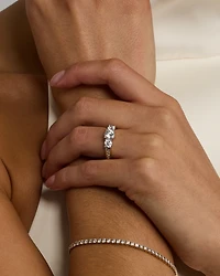 Bague trilogie avec diamants Signature 101 de 2,00 carats TW en or jaune et blanc 14