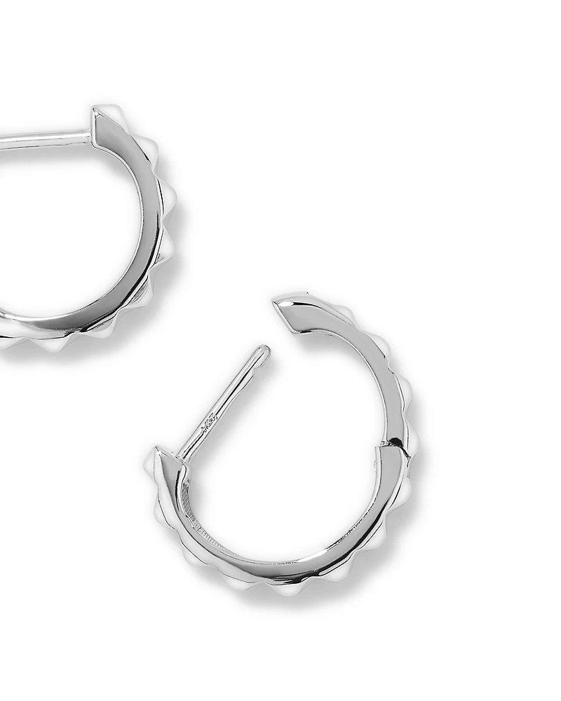 Signature Connect Huggie Earrings in Sterling Silver