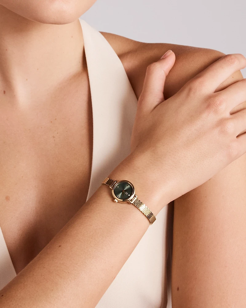 Ladies 19mm Petite Watch in Gold-Tone Stainless Steel