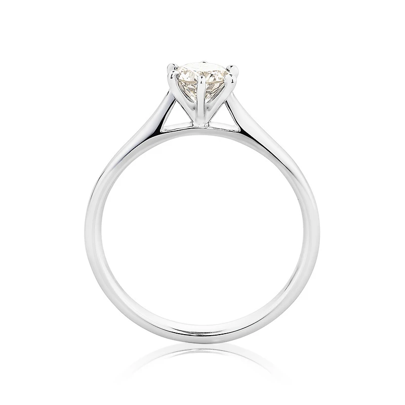 Solitaire Engagement Ring With a 1/2 Carat TW Diamond in 14kt White Gold