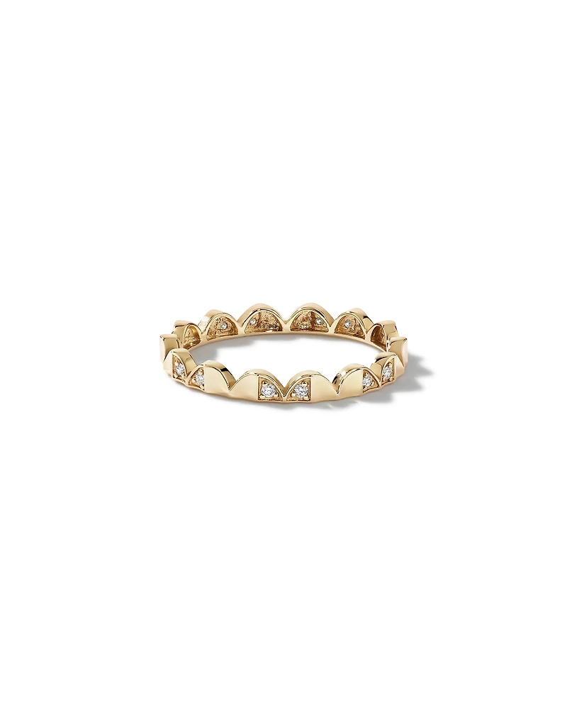 Signature Connect Curve Diamond Ring in 10kt Yellow Gold