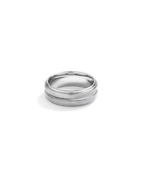 8mm Patterned Wedding Band Tungsten