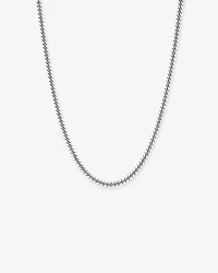 55cm (22") 5.35mm Width Miami Curb Chain Necklace in Sterling Silver