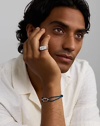 Howlite Signet Ring in Sterling Silver