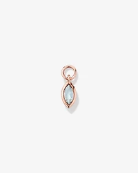 Sky Blue Topaz Single Earring Charm in 10kt Rose Gold