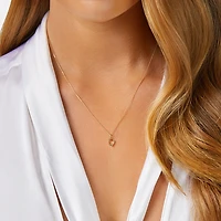 Q Initial Pendant in 10kt Yellow Gold