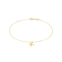 19cm (7.5") K Initial Bracelet in 10kt Yellow Gold