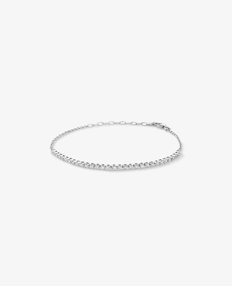 0.50 Carat TW Laboratory-Grown Diamond Tennis Bracelet in 10kt White Gold