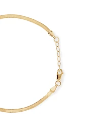 19cm (7.5") 2mm-2.5mm Width Herringbone Bracelet in 10kt Yellow Gold