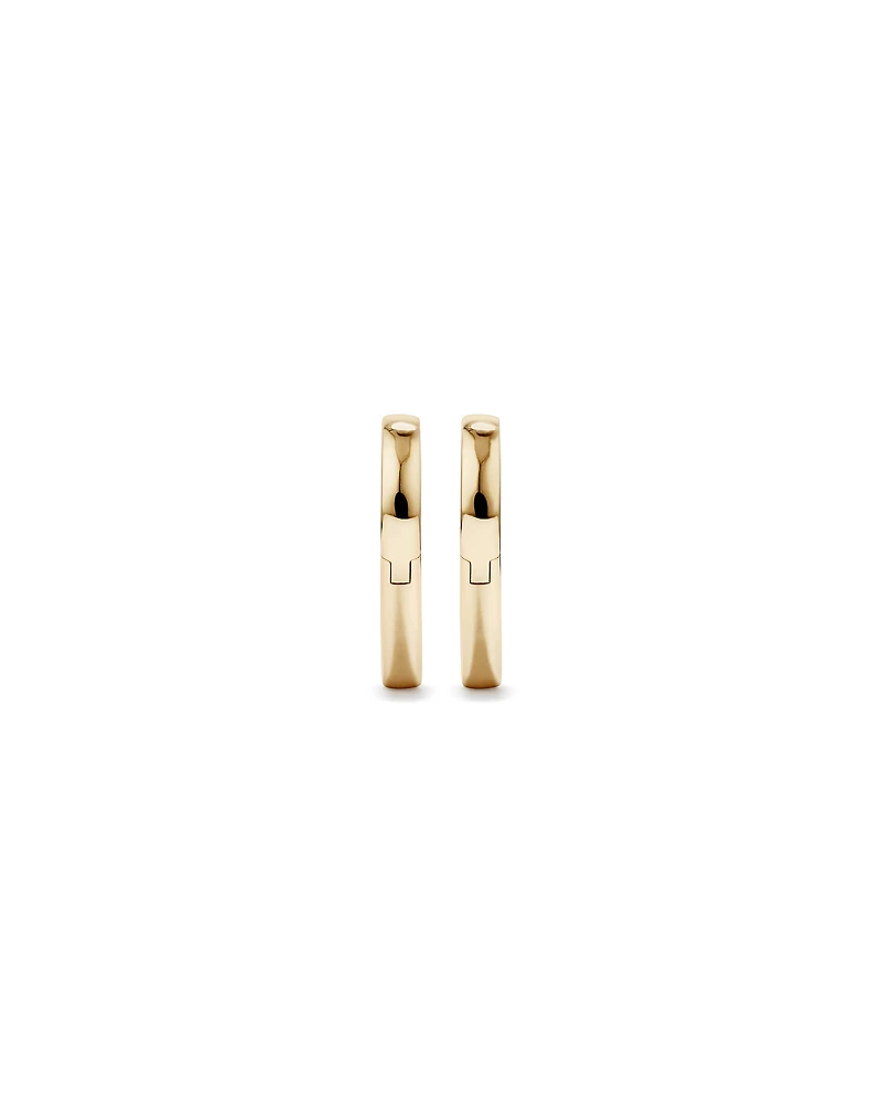 11mm Heart Shape Huggie Earrings in 10kt Yellow Gold