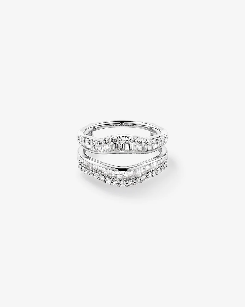 Enhancer Ring with 3/4 Carat TW of Diamonds in 14kt White Gold