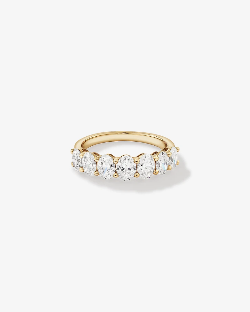 2.00 Carat TW Oval Laboratory-Grown Diamond Wedding Ring in 14kt Yellow Gold