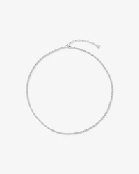 Mini Tennis Necklace with Cubic Zirconia in Sterling Silver