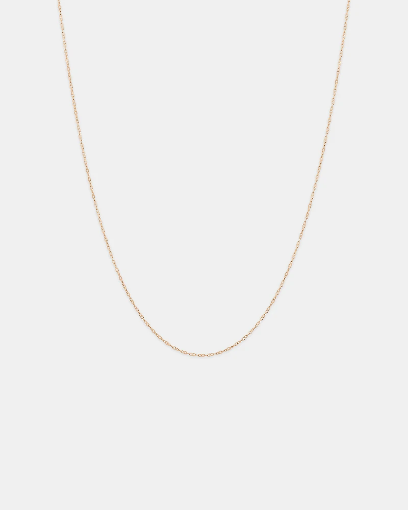 Chaîne câblée de 45 cm en or rose 10 K massif