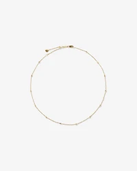45cm (18") 2mm-2.5mm Width Adjustable Bead Necklace 10kt Yellow Gold