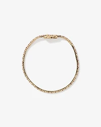 Bracelet tennis en or jaune 10 kt avec diamants de 0,68 carat TW et émeraudes créées