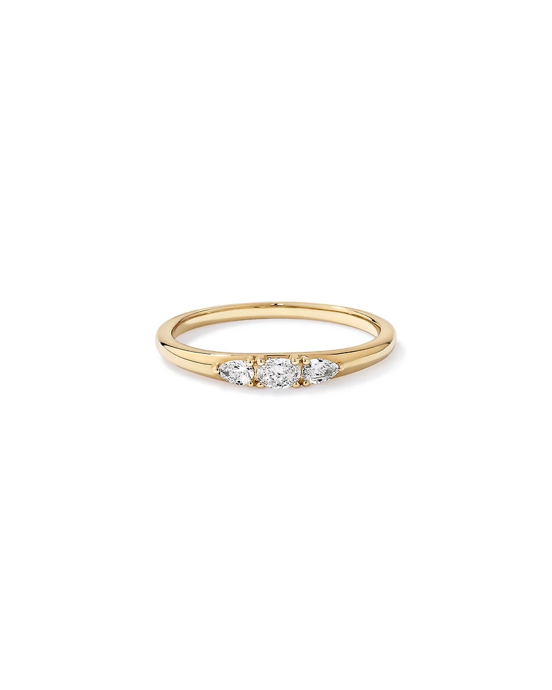 0.18TW Lab Diamond Stacker Ring 10kt Gold