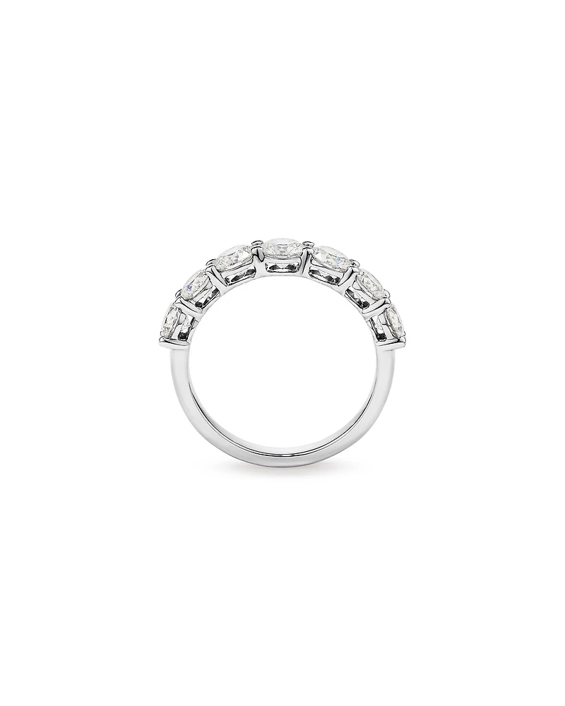 Bague De Mariage En Diamant De Laboratoire Rond Brillant De 2,00 Carats Poids Total En Or Blanc 14 Carats