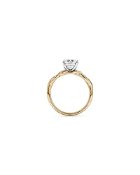 2.10TW Oval Laboratory-Grown Diamond Twist Engagement Ring 14kt Yellow and White Gold