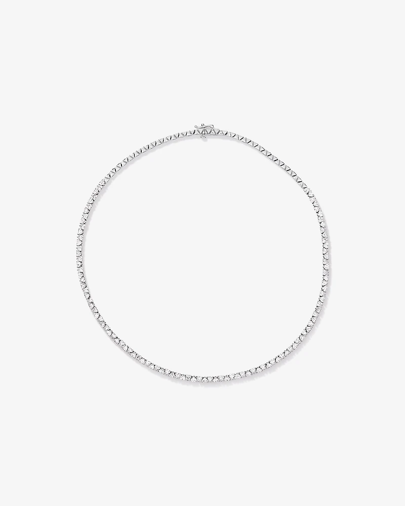 10.00 Carat TW Laboratory-Grown Diamond Heart Tennis Necklace in 10kt White Gold