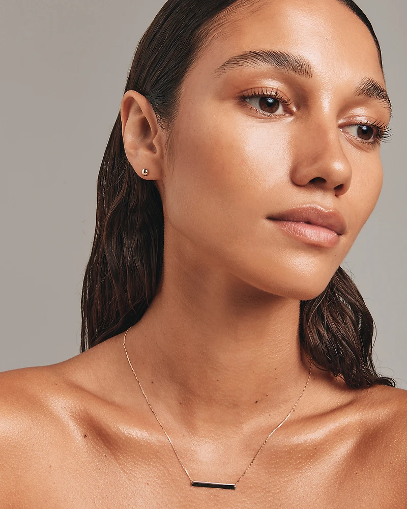 Boutons d'oreilles ronds en or jaune 10 K de 5 mm