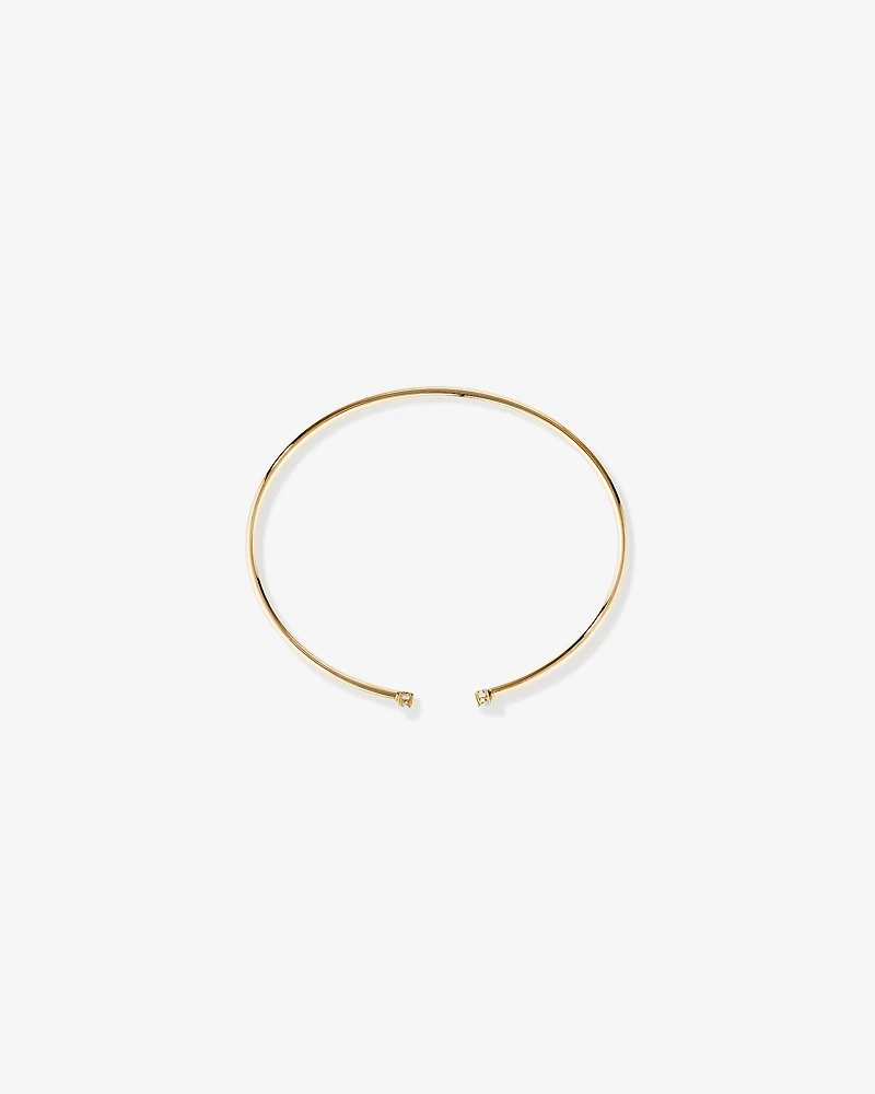 Diamond Torque Bangle in 10kt Yellow Gold