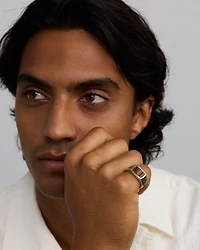 Tiger Eye Signet Ring in Sterling Silver