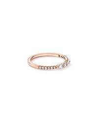 0.23TW Pear and Round Brilliant Diamond Wedding Ring 14kt Rose Gold