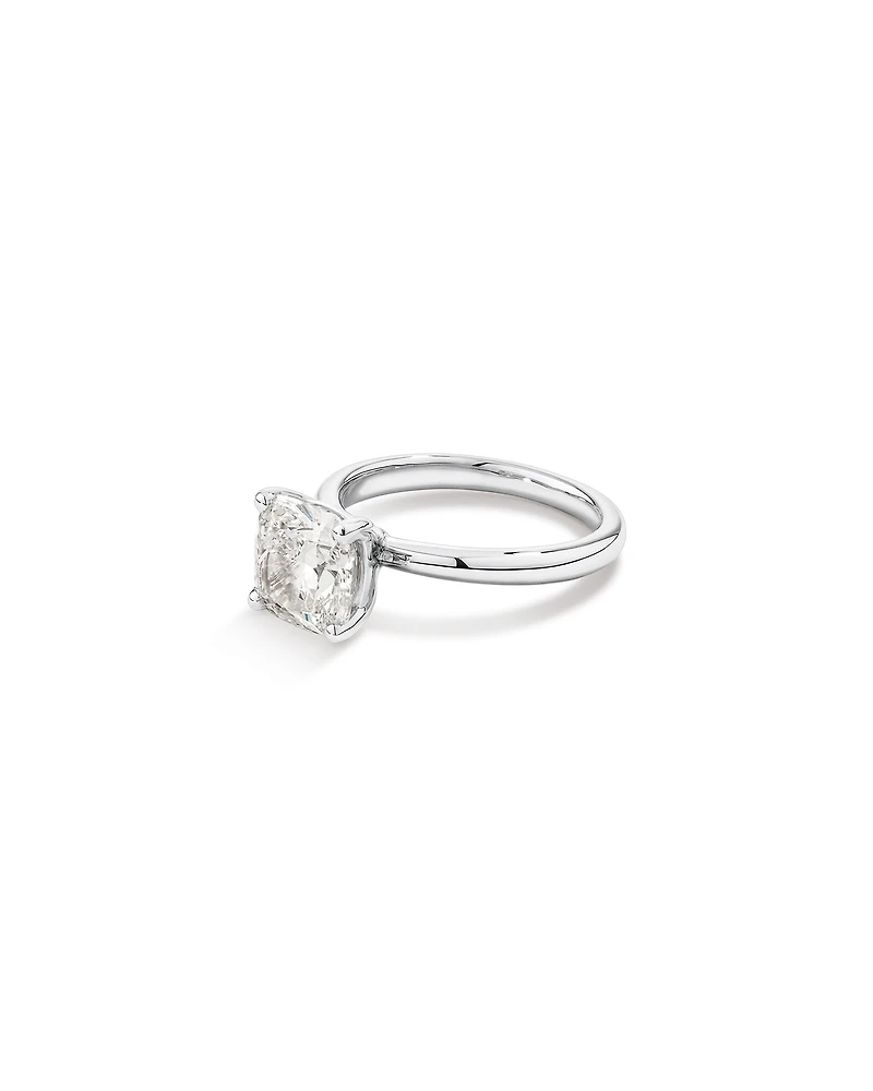 3.00 Carat TW Cushion Cut Laboratory-Grown Diamond Solitaire Engagement Ring in Platinum