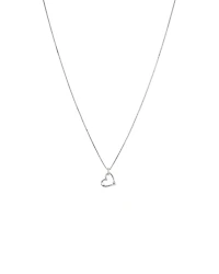 Heart Pendant with Diamond in Sterling Silver