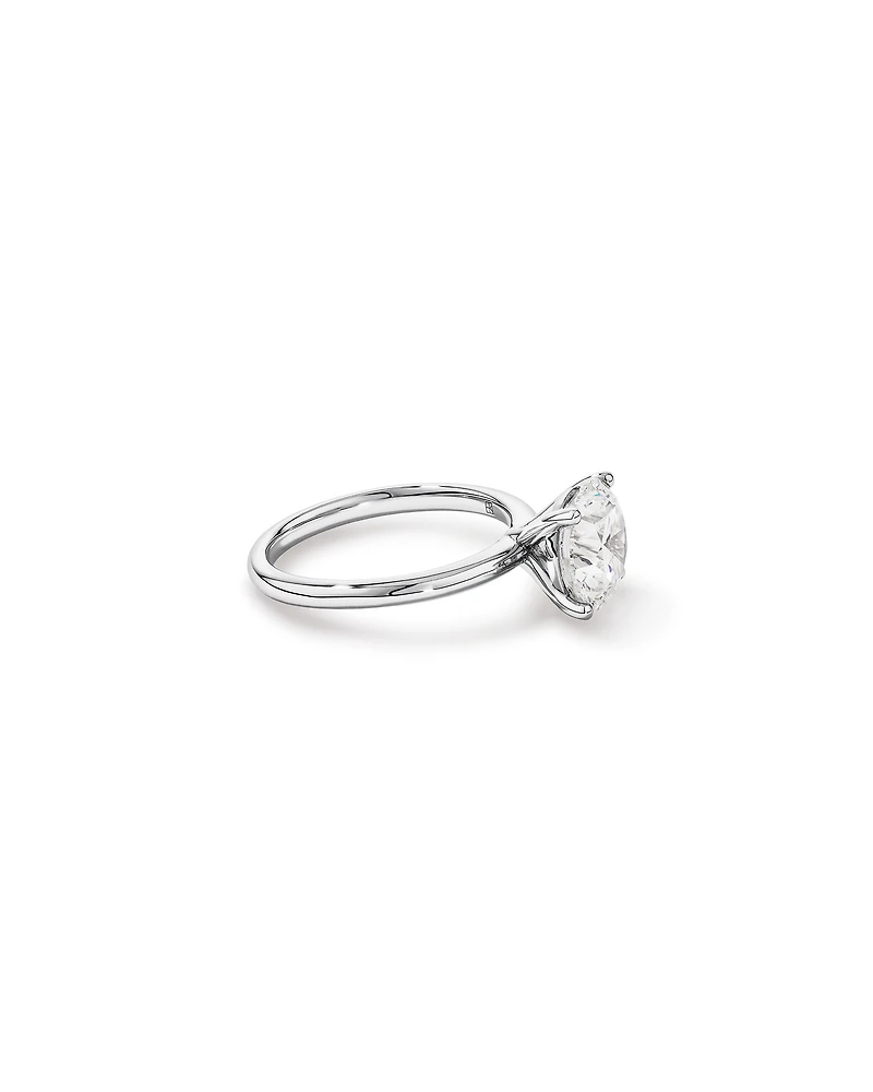 3.00 Carat TW Round Brilliant Laboratory-Grown Diamond Solitaire Engagement Ring in Platinum