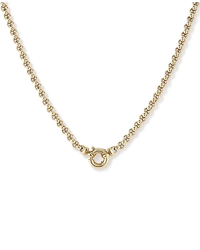 Chaîne belcher creuse de 45 cm en or jaune 10 K, largeur de 5 à 5,5 mm