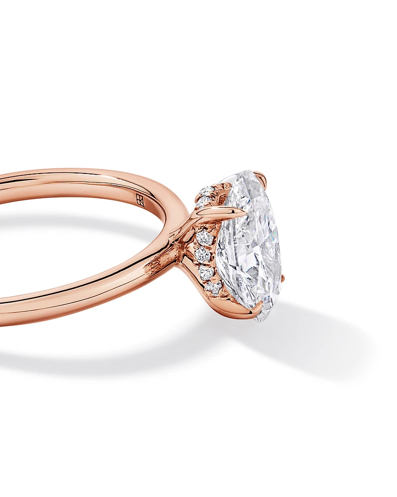 1.57TW Oval Laboratory-Grown Diamond Solitaire Ring 14kt Rose Gold