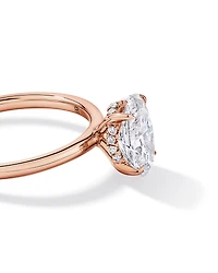 1.57TW Oval Laboratory-Grown Diamond Solitaire Ring 14kt Rose Gold