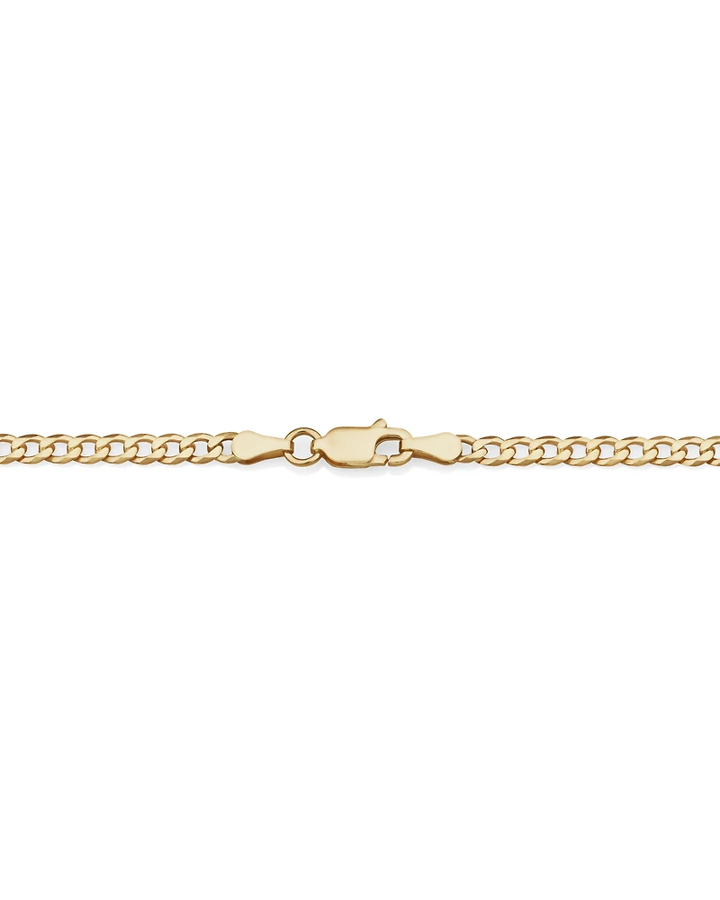 60cm (24") 3mm-3.5mm Width Curb Chain in 10kt Yellow Gold