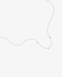 Station Necklace With 0.25 Carat TW Diamonds in 10kt Yellow Gold