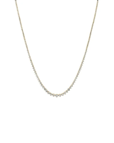 Collier de tennis TW Graduation Diamond Riviera de 10,00 carats en or jeune 18 carats