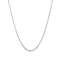 Collier de tennis TW Graduation Diamond Riviera de 10,00 carats en or jeune 18 carats