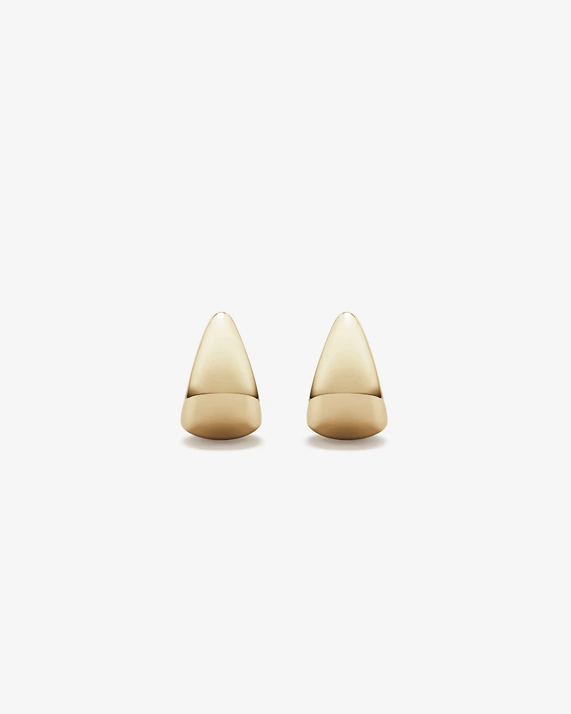 Polished Half Hoop Stud Earrings in 10kt Yellow Gold