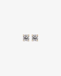 Boucles d’oreilles en diamant solitaire cultivées en laboratoire de 0,50 carat TW en or jaune 14 carats