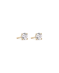 0.60 Carat TW Round Brilliant Laboratory-Grown Diamond Solitaire Stud Earrings in 10kt Yellow Gold