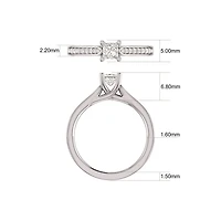 Solitaire Engagement Ring With 1/2 Carat TW of Diamonds In 14kt White Gold