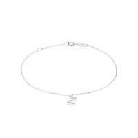 19cm (7.5") Z Initial Bracelet in Sterling Silver