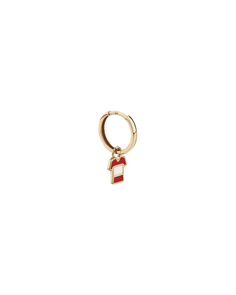 Porte-bonheur de boucles d’oreilles en chandail Canada en Vermeil 18Kt